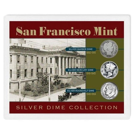UPM GLOBAL UPM Global 14434 San Francisco Mint Silver Dime Collection 14434